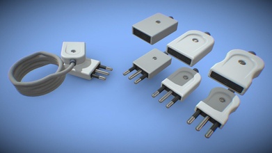 spine elettriche - electric plugs download free 3d model meshes3d c6dad0e 3d print model - Mito3D