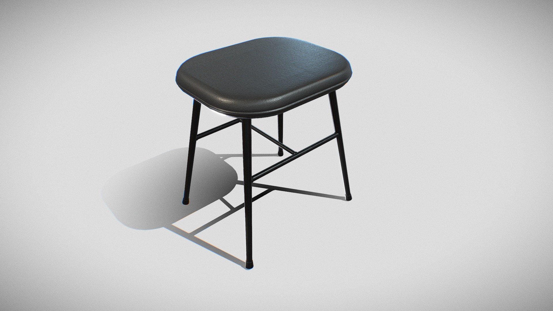 spine metal base stool-model 1938 v-01 - buy royalty free 3d model sr surajrai18sr 61cda80 stool ready virtualreality vr augmented reality ar games other render enginesthis lowpoly equipped 4k resolution texturesthe pbr maps includes- albedo roughness metallic normal 3D print model - Mito3D