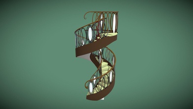spiral stair - download free 3d model blckenso 6f44697 3d print model - Mito3D