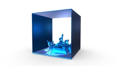 splash cube - 3d model peter donders collection morphsine 7c67c1a 3d print model - Mito3D