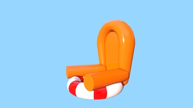 Bob Esponja flutuador cadeira baixar livre 3d modelo projetado Jonathan 5f743a7 3d print model - Mito3D