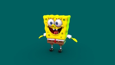 spongebob squarepants - download free 3d model pixel stefanlengyel1 74e87e0 3d print model - Mito3D
