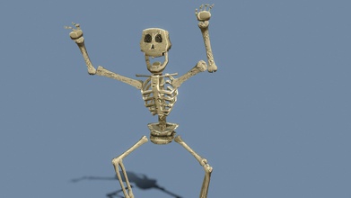 spooky skeleton - buy royalty free 3d model danielbonnell b743752 here&rsquo s animated fun he originally created previous group project yet decided rework just playa round animations wanted him have loose feel bones being delayed animation give swinging look lot make 3d print model - Mito3D