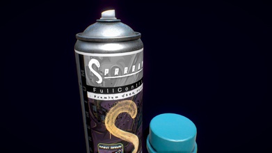 spray can paint - color 3d model 11it 8bcffce spraycan cgi renders pbr material 3d print model - Mito3D