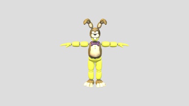 spring bonnie custom - download free 3d model tarmacyclops 7decb0b desided try making my own version using pieces classic withered mangle texture malhare glitchtrap fix broken textures later 3d print model - Mito3D