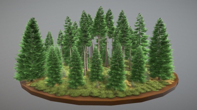 abete rosso foresta bosco abeti acquistare royalty gratuito 3d modello vis all d0779a5 3d print model - Mito3D