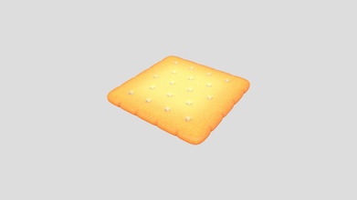 Quadrat Cracker Kaufen Lizenzgebühren frei 3d Modell Bariacg Lebensmittel Rechteck Stütze Plätzchen gebacken Snack Brot Loch trocken Keks Salz knackig Vorspeise 3d print model - Mito3D