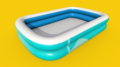 Quadrat aufblasbar Schwimmen Schwimmbad low poly Kaufen Lizenzgebühren frei 3d Modell we3do giovanny 95dbcab 3d print model - Mito3D