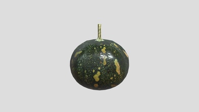 squash zapallo - buy royalty free 3d model 3dlowpoly organic store vegetable grocery lowpoly poly pumpkin gameready 3d print model - Mito3D