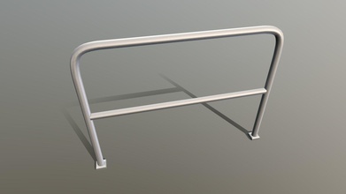 stainless steel railing 1400mm - buy royalty free 3d model vis-all-3d vis-all railings blender-3d stainless-steel low-poly gelaender-aus-edelstahl edelstahl-gelaender stainless-steel-banister banister 3d print model - Mito3D