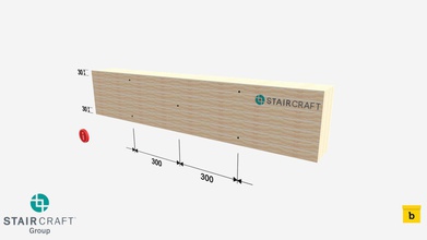 staircraft- i33h 3-ply glulam 3 rows nails - 3d model bimstore uk revitspace fd2c0db 3d print model - Mito3D