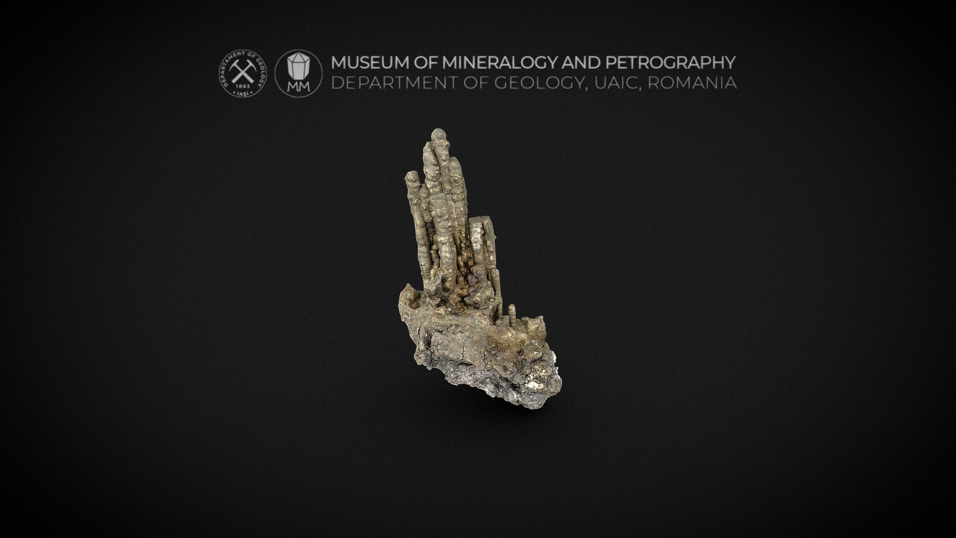 stalactitic formation marcasite - 3d model museum mineralogy petrography uaic mineralogypetrographymuseum 1ecfa6c 3D print model - Mito3D