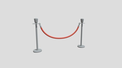 stanchions - buy royalty free 3d model edplus bf36efa subdivision level 2 mirrored textures 64 x two colors texture red grey materials stanchion metal formats stl obj fbx dae x3d origin located bottom-center polygons 47596 vertices 23804 hope you enjoy 3d print model - Mito3D