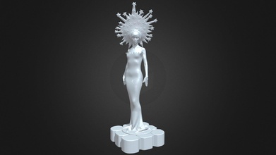 starstruck 3d imprimable acheter royalties libre modèle 3dladnik 5a62923 print figurine décor statue femme printable art deco personnage femelle sculpture Dame 3d print model - Mito3D