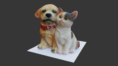 statuetta cane e gatto - beatrice nardi modello 3d beatricenardi 88c5c10 esercitazione fotogrammetria mediante metashape 3d print model - Mito3D