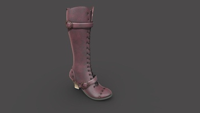Steampunk topuklu nostaljik batı buzağı bot ayakkabı satın almak telif Bedava 3d model 3dia 4b15183 3d print model - Mito3D