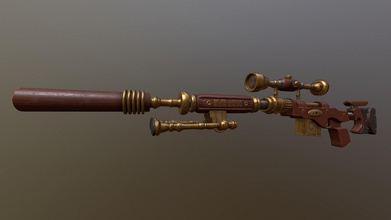 steampunk rifle - 3d model kactuel 0c5ce7c 3d print model - Mito3D