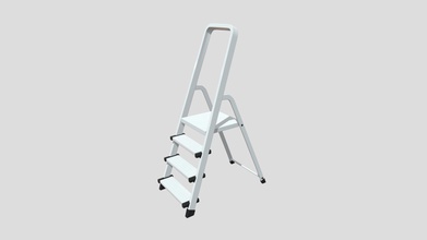stepladder - buy royalty free 3d model edplus 1894af2 subdivision level 2 mirrored textures 64 x two colors texture black light grey materials metal plastic formats stl obj fbx dae x3d origin located bottom-center polygons 48452 vertices 24383 hope you enjoy 3d print model - Mito3D