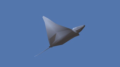 sting ray - download free 3d model rkuhlf 75018a4 rigged stingray swimming idle animation if you would like full underwater pack can visit my itch page 3d print model - Mito3D
