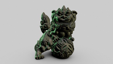 leone di pietra del tempio delle scimmie fotogrammetria - buy royalty-free modello 3d keesung du 7d99497 3d print model - Mito3D