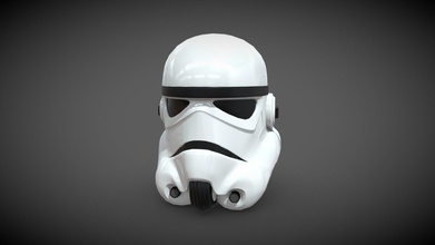 casco de stormtrooper retopology - modelo 3d szymon carlosostrap cc80c85 3d print model - Mito3D