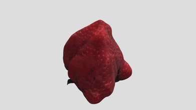 Erdbeere Obst download frei 3d Modell Knautschbecher 3d10d36 3d print model - Mito3D
