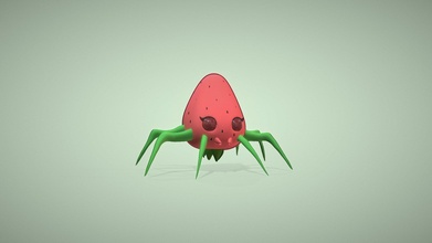strawberry spider - download free 3d model glcalde 3162a06 3d print model - Mito3D