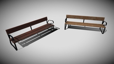 street benches - buy royalty free 3d model scailman e596550 3d print model - Mito3D