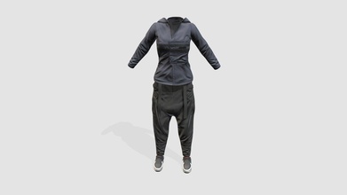 street hip hop style outfit pants shoes jacket - buy royalty free 3d model 3dia 2dfafec 3d print model - Mito3D