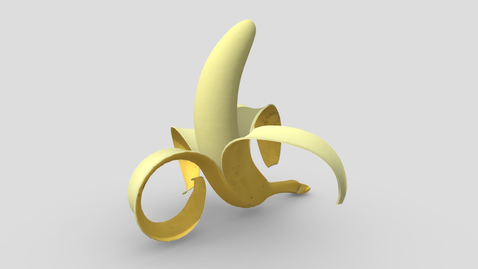 stylised banana peeled - buy royalty free 3d model pbr studio pbrgameready 56405fd 3D print model - Mito3D