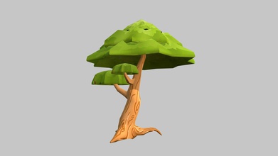 stylised tree + handpainted texture's - 3d model jaymelee claasen jaymeleeclaasen 941c58a made while making stylized scene once rest done also uploaded 3d print model - Mito3D