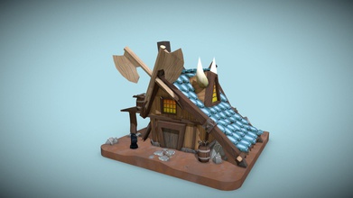 stylised viking blacksmith - 3d model mathis puysseleir eccd1b6 my final assignment game art 1 3d print model - Mito3D