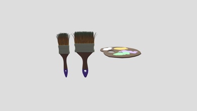 estilizado ativos pintura escova conjunto 3d modelo roksanadesigns 5c82912 3d print model - Mito3D