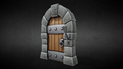 stylized castle door - tutorial included buy royalty free 3d model ninashaw 8d34ca9 3d print model - Mito3D