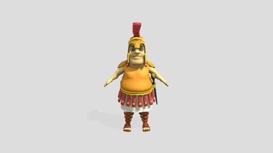 stylized fat roman soldier character poly - buy royalty free 3d model 3dia 723af9b 3d print model - Mito3D