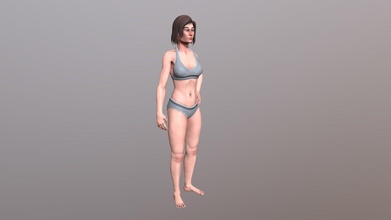 stilisiert weiblich Charakter 3d Modell Pfau 94ab971 3d print model - Mito3D