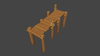 stylized fishing sea pier game asset - buy royalty free 3d model scritta dc620a9 3d print model - Mito3D