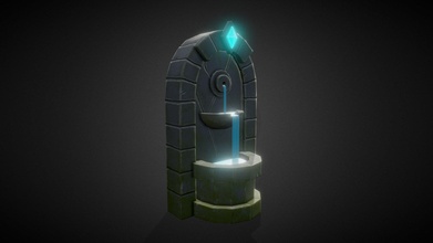 stylized fountain - tutorial included buy royalty free 3d model ninashaw ca6fac8 3d print model - Mito3D