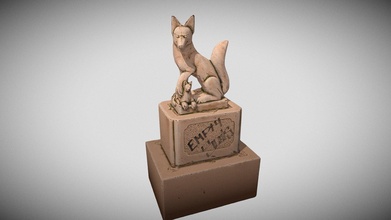 stylized fox monument - download free 3d model iagorigel 2882ac1 3d print model - Mito3D