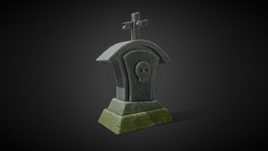 stylized gravestone - tutorial included buy royalty free 3d model ninashaw efb9781 3d print model - Mito3D