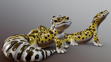estilizado leopardo gecko 3d modelo bobbynofoot iansteagall 02b4deb 3d print model - Mito3D