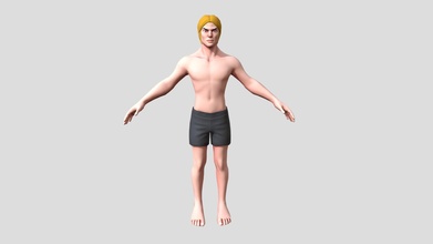 stylized male game character ready basemesh - buy royalty free 3d model octonove agency octonoveagency 88a4146 3d print model - Mito3D