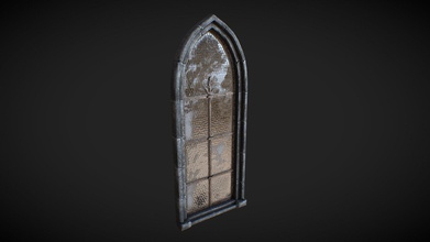 stylized medieval window - download free 3d model fresherator2 d1f123d one my old models lowpoly 2k pbr textures 968 tris 693 verts enjoy 3d print model - Mito3D