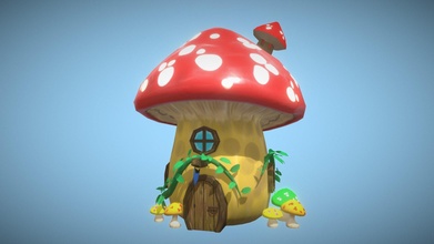 stylized mushroom house - buy royalty free 3d model pcy78 bf22f8e 3d print model - Mito3D