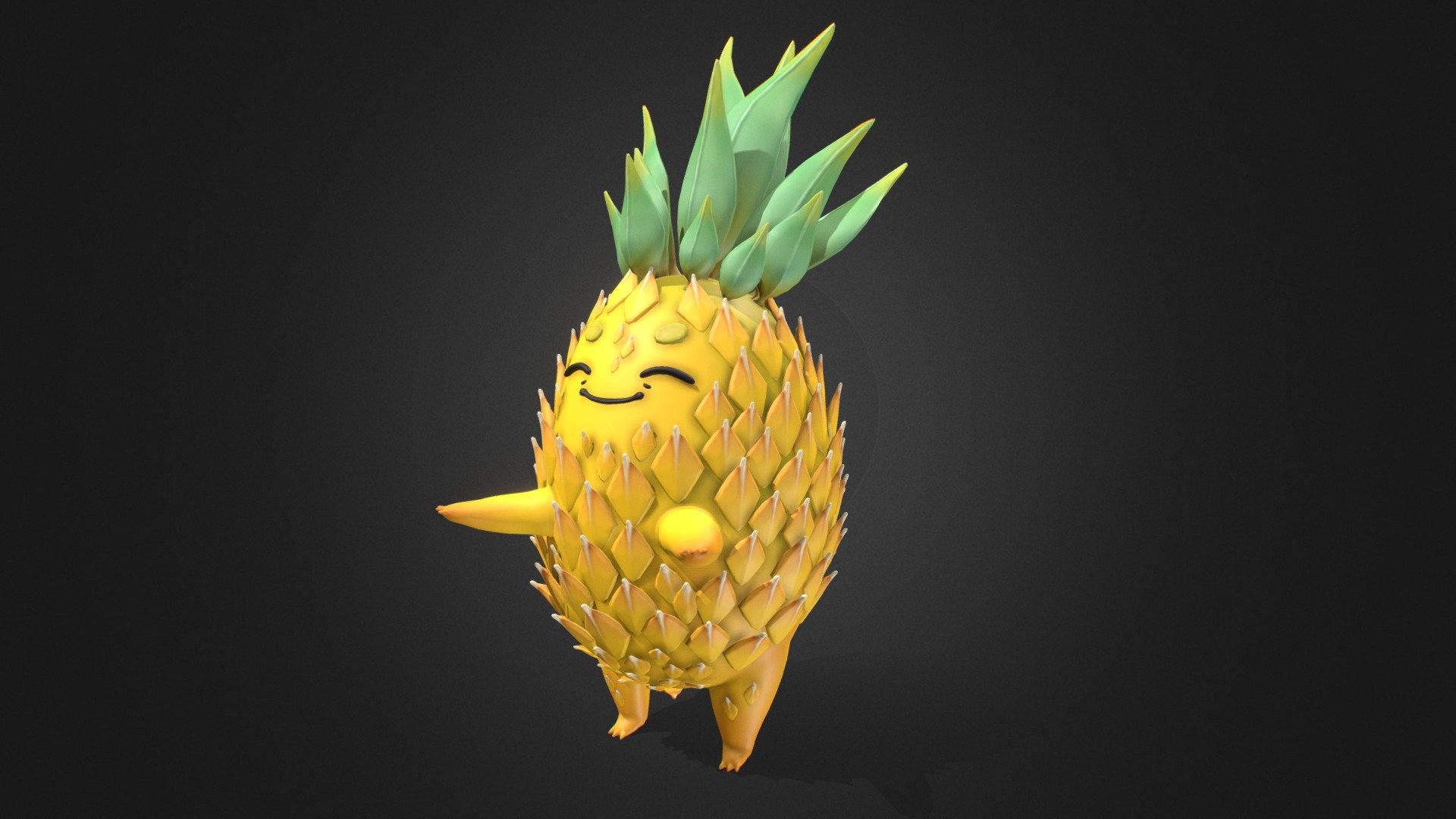 stilize Ananas 3d model Roxana Chirila e60f5b1 3D print model - Mito3D