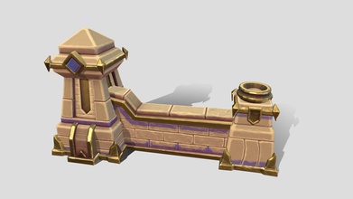 stylized temple wall - download free 3d model tyler p halterman tylerhalterman e85daa9 my first shot work followed awesome tutorial 3dextrude also using art duwnpu ref image switching 3ds max maya so slower process than usual but feel pleased overall look hope make more soon 3d print model - Mito3D