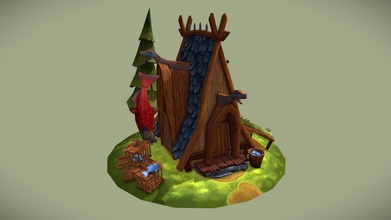 stylized viking fisherman's hut - 3d model felicia larsson fee05b1 3d print model - Mito3D