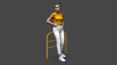 stylized woman character - buy royalty free 3d model kanistra 0a73135 3d print model - Mito3D