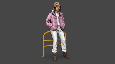 stylized woman character - buy royalty free 3d model kanistra 2056d19 3d print model - Mito3D
