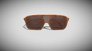 sunglasses wooden brown frame - buy royalty free 3d model maxartist 6189cda 3d print model - Mito3D